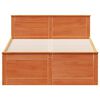 vidaXL Bedframe zonder matras met hoofdbord hout wasbruin 135x190 cm