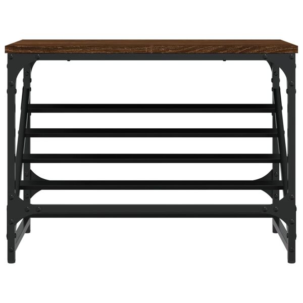 vidaXL Schoenenrek 60x30x45 cm bewerkt hout bruin eikenkleur