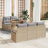 vidaXL Tuin Sofa Set met kussen 6 pcs beige en lichtgrijs