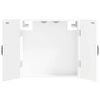 vidaXL Dartbord Kabinet HOORN Wit 52,5 x 10,5 x 53,5 cm Bewerkt hout