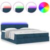 vidaXL Ottoman bed met matrassen en LED's 160x200cm fluweel