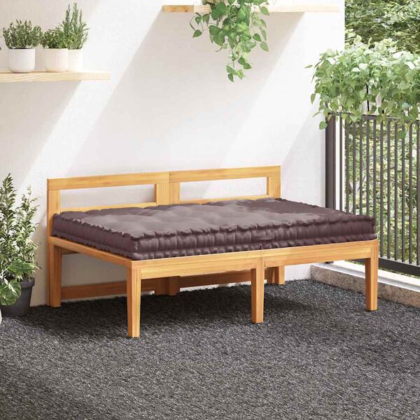 vidaXL Palletvloerkussen 120x80x10 cm katoen taupe