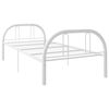 vidaXL Bedframe metaal wit 90x200 cm
