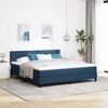 vidaXL Boxspringbed met matras met matras Blauw 180 x 200 cm Stof