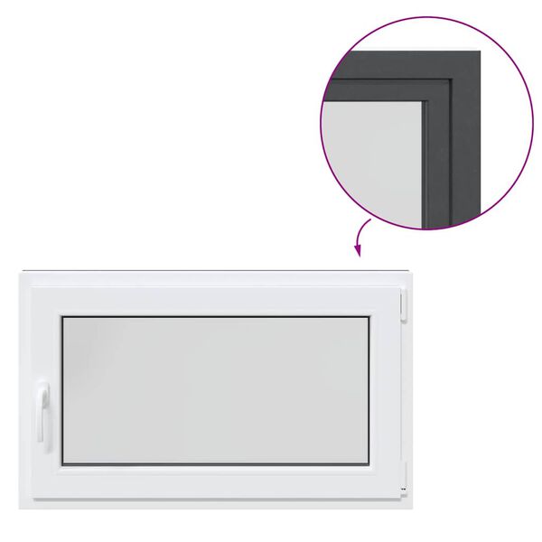 vidaXL Kelderraam "RISOR" 100x60 cm draai-kiep DIN rechts antraciet