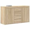 vidaXL Dressoir met lade Sonoma Eiken 120 x 36 x 69 cm Bewerkt hout