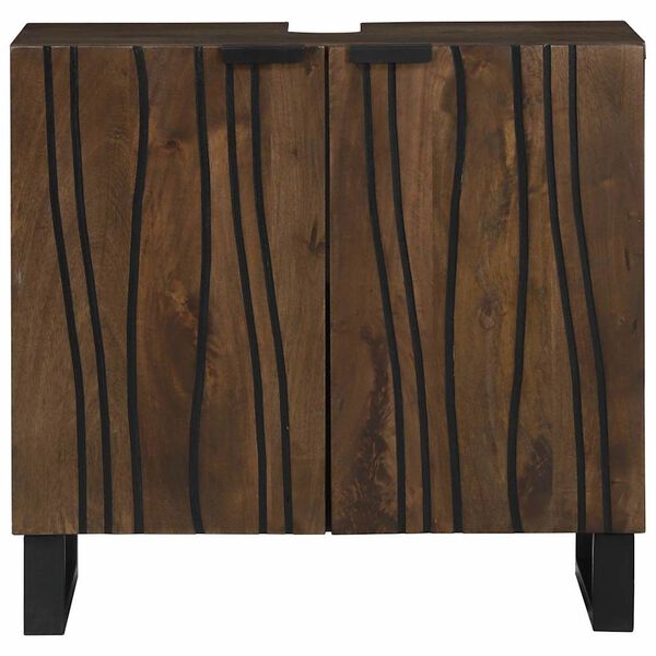 vidaXL Badkamertenk te kast Walnotenhout 62 x 33 x 58 cm Bewerkt hout