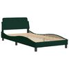 vidaXL Bedframe "Dover" 100x200 cm fluweel donkergroen