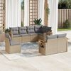 vidaXL 8-delige Loungeset met kussens poly rattan beige