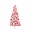 vidaXL Kerstboom met 300 LED met standaard Roze 180 cm PVC
