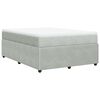 vidaXL Boxspring met matras fluweel lichtgrijs 140x190 cm