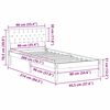 vidaXL Bedframe Bruin en donkergrijs 90 x 200 cm Massief grenenhout