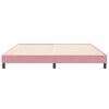 vidaXL Boxspring zonder matras fluweel roze 200x220 cm