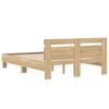 vidaXL Bedframe met hoofdeinde bewerkt hout sonoma eiken 120x190 cm