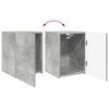 vidaXL Tv-meubelset Wandgemonteerd 4 pcs Beton Grijs Bewerkt hout
