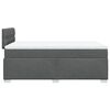 vidaXL Boxspring met matras stof donkergrijs 120x200 cm