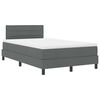 vidaXL Boxspringbed met matras Donkergrijs 120 x 200 cm Stof