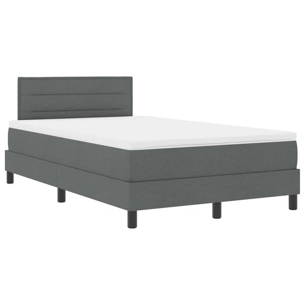 vidaXL Boxspringbed met matras Donkergrijs 120 x 200 cm Stof