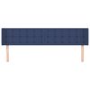 vidaXL Hoofdbord met randen 183x16x78/88 cm stof blauw