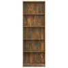 vidaXL Boekenkast 60x24x175 cm bewerkt hout gerookt eikenkleurig