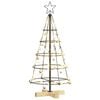vidaXL Kerst Cone Boom met standaard Zwart 90 cm Staal