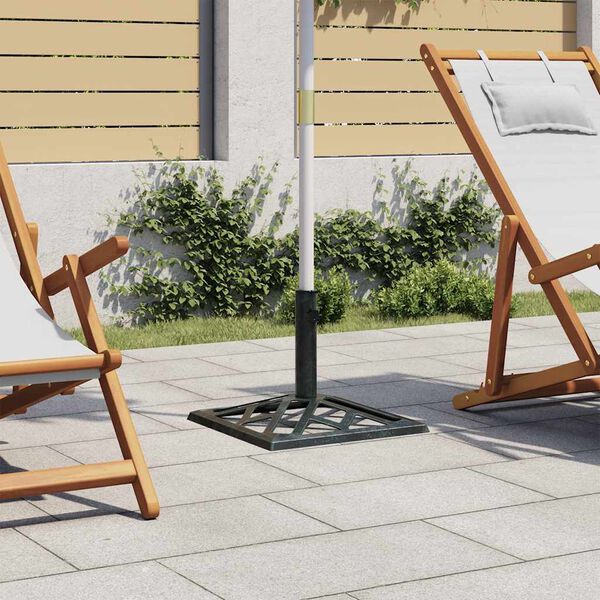 vidaXL Parasolvoet 44x44x31 cm gietijzer groen