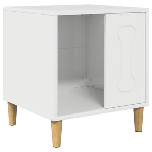 vidaXL Hondenhuis Glanzend Wit 44 x 42 x 49 cm Bewerkt hout