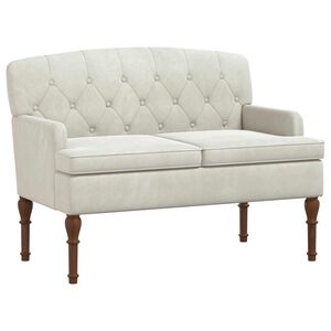 vidaXL Loungebank met knopencomfort Cr&egrave;mekleurig 111 x 65 x 79 cm