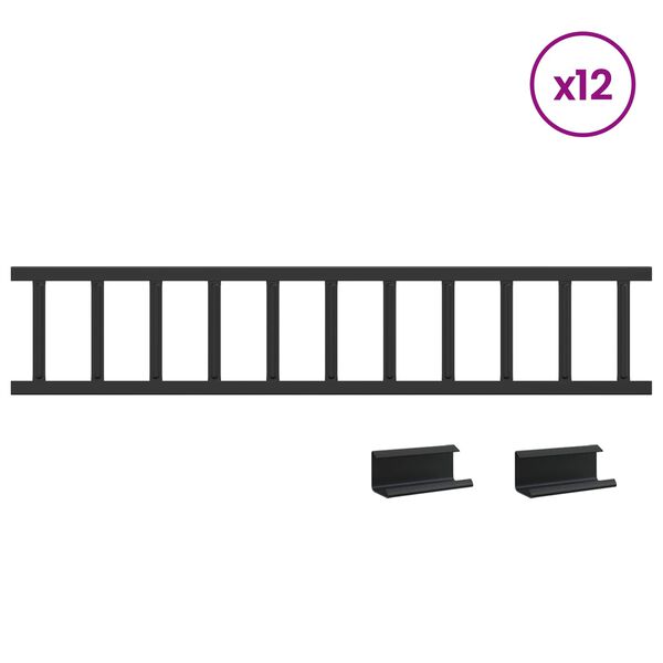 vidaXL Dak sneeuwbeugel 1200 x 2,5 x 20 cm Staal