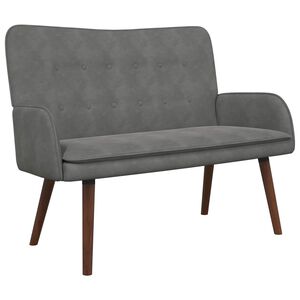 vidaXL 2-Zits Sofa Donkergrijs 115 x 61 x 87 cm fluweel