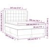 vidaXL Boxspring met matras stof zwart 140x200 cm