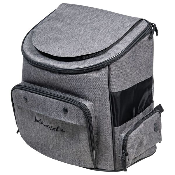 Jack and Vanilla Huisdierenrugzak Travel 40x25x36 cm grijs/zwart