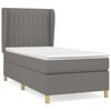 vidaXL Boxspring met matras stof donkergrijs 90x200 cm