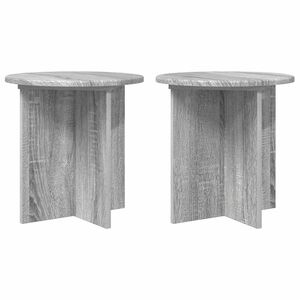 vidaXL Plantenstandaard 2 pcs Grijs sonoma 40 x 40 x 40 cm