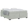 vidaXL Bedframe met matras Lichtgrijs 180 x 200 cm Stof