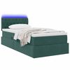 vidaXL Opbergbed met LED met matras Donkergroen 90 x 200 cm Fluweel