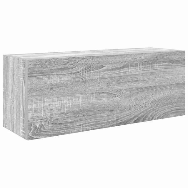 vidaXL Badkamerwandkast 80x25x30 cm bewerkt hout grijs sonoma eiken