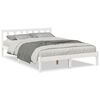 vidaXL Bedframe extra lang zonder matras grenenhout wit 160x220 cm