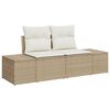 vidaXL Tuin Sofa Set met opslag 6 pcs Beige Poly riet