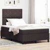 vidaXL Boxspringbed met matras Donkerbruin 120 x 190 cm Stof