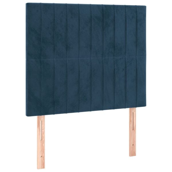 vidaXL Hoofdbord donkerblauw 90x5x118/128 cm fluweel