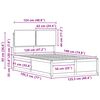 vidaXL Bedframe met Gevoerd Hoofdgedeelte Lichtgrijs 120 x 190 cm