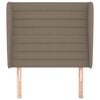 vidaXL Hoofdbord met randen 83x23x118/128 cm stof taupe