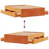 vidaXL Bedframe zonder matras met lades grenenhout wasbruin 140x190 cm