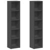vidaXL Cd-kasten 2 st 21x16x93,5 spaanplaat grijs