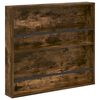 vidaXL Tijdschrift Rek met plank 2 pcs Gerookt eiken 80 x 12 x 70 cm