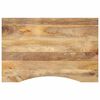 vidaXL Bureaublad met ronding 100x60x2,5 cm massief ruw mangohout
