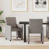 vidaXL Dining Stoelen met Wielen 2 pcs Taupe 58 x 65 x 94 cm Stof