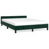 vidaXL Bedframe zonder matras 140x200 cm fluweel donkergroen