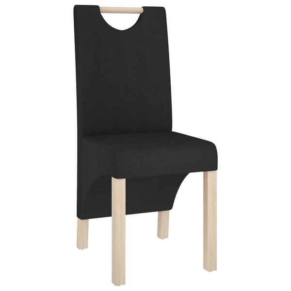 vidaXL Eetkamerstoelen 6 st stof zwart
